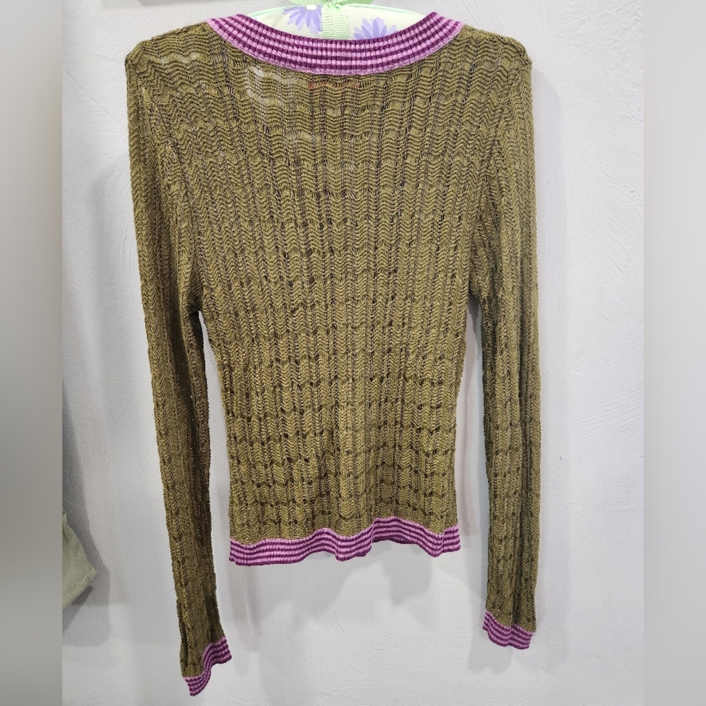 Missoni for Target• Green and purple knit sweater, Sz S - Picture 2 of 6